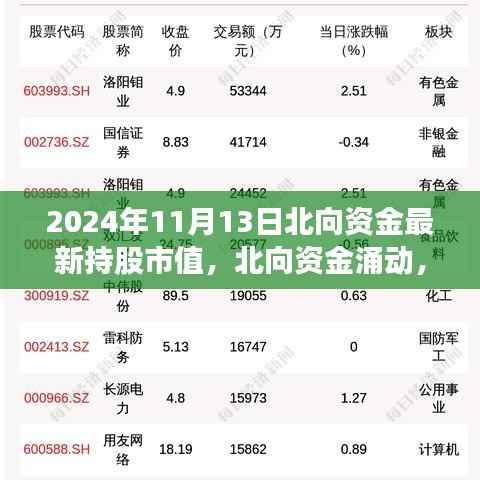 北向资金涌动,揭秘2024年11月13日持股市值新篇章